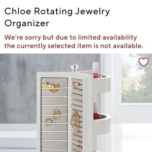 Pottery Barn Teen Chloe Rotating Jewelry Organizer